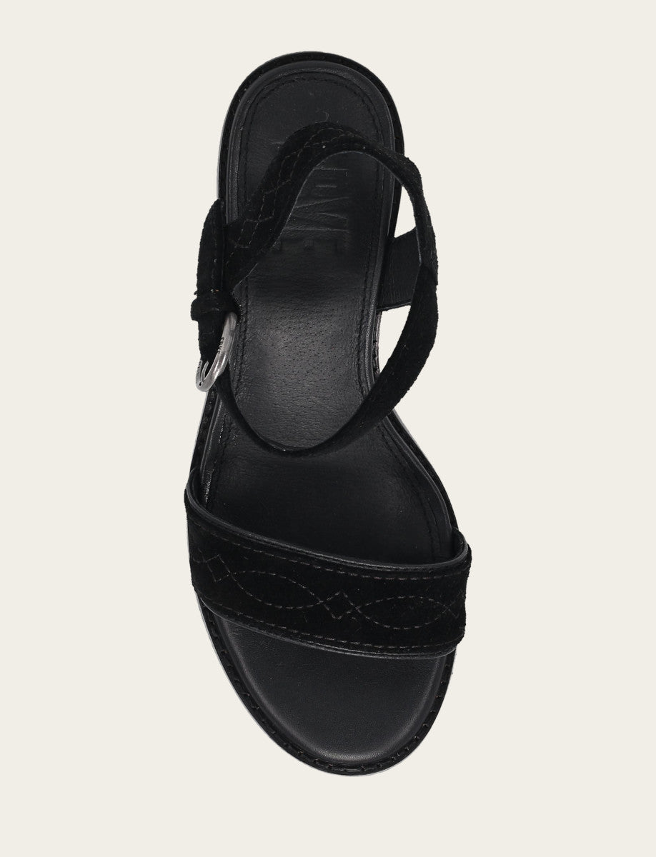 Frye Value - Women’s Black Pipa Woodstock Sandals