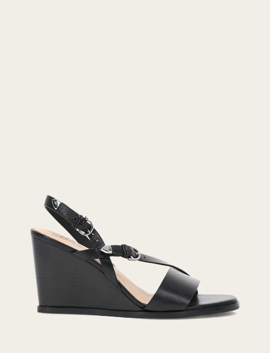 Frye Top Pick - Women's Black Rachel Buckle Sandals