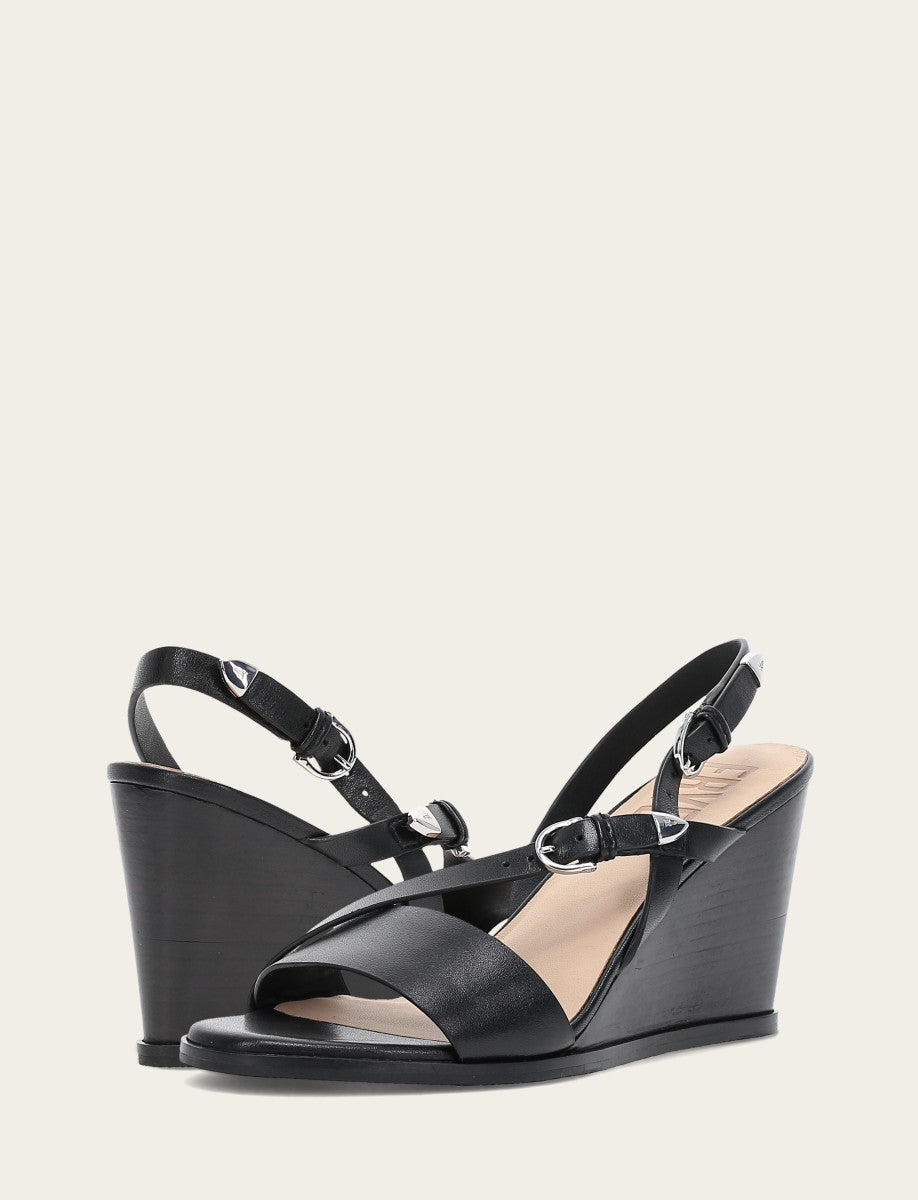 Frye Top Pick - Women's Black Rachel Buckle Sandals
