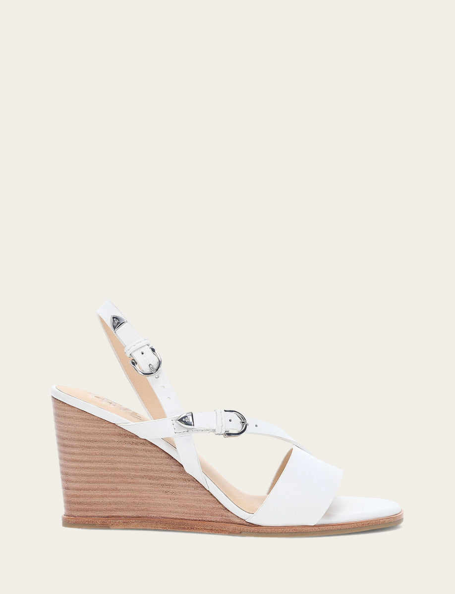 Frye Customer Favorite - Women's White Rachel Buckle Sandals