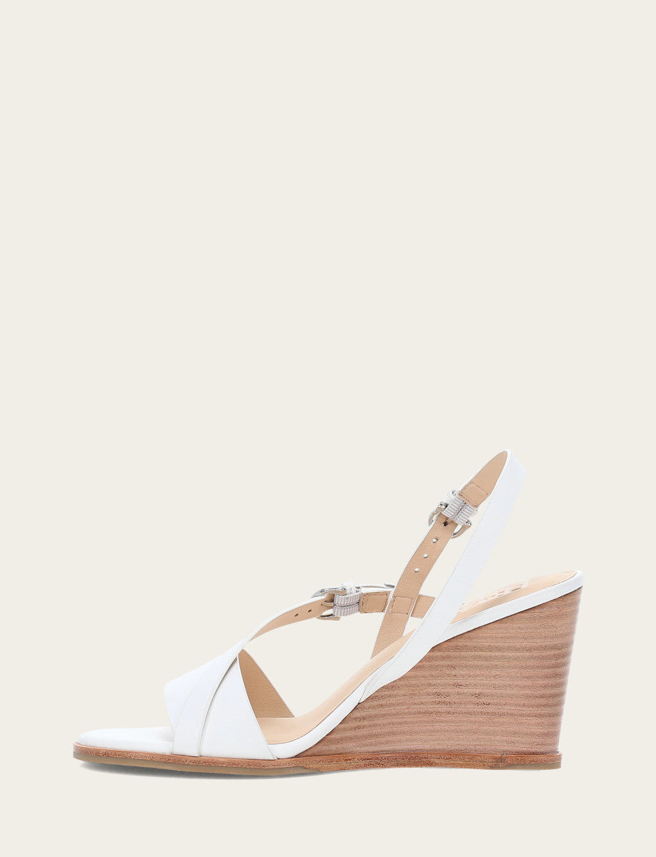 Frye Customer Favorite - Women's White Rachel Buckle Sandals