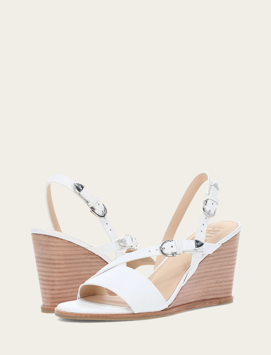 Frye Customer Favorite - Women's White Rachel Buckle Sandals