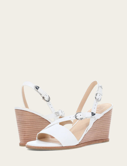 Frye Customer Favorite - Women's White Rachel Buckle Sandals