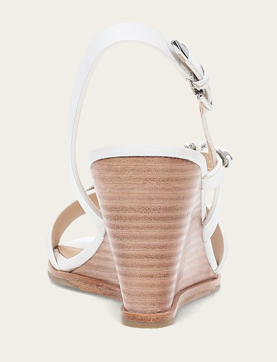 Frye Customer Favorite - Women's White Rachel Buckle Sandals