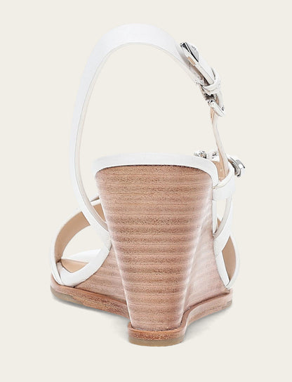 Frye Customer Favorite - Women's White Rachel Buckle Sandals