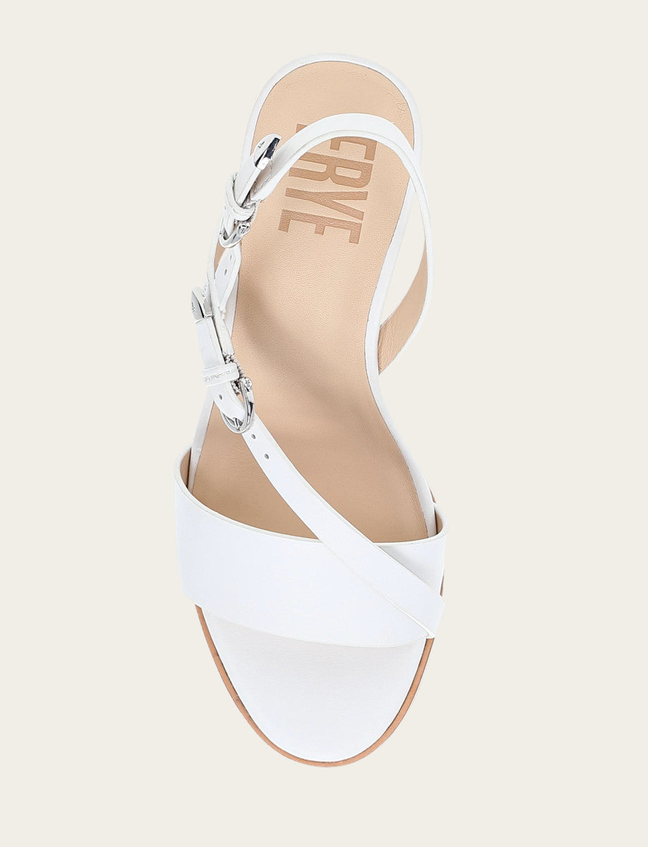 Frye Customer Favorite - Women's White Rachel Buckle Sandals