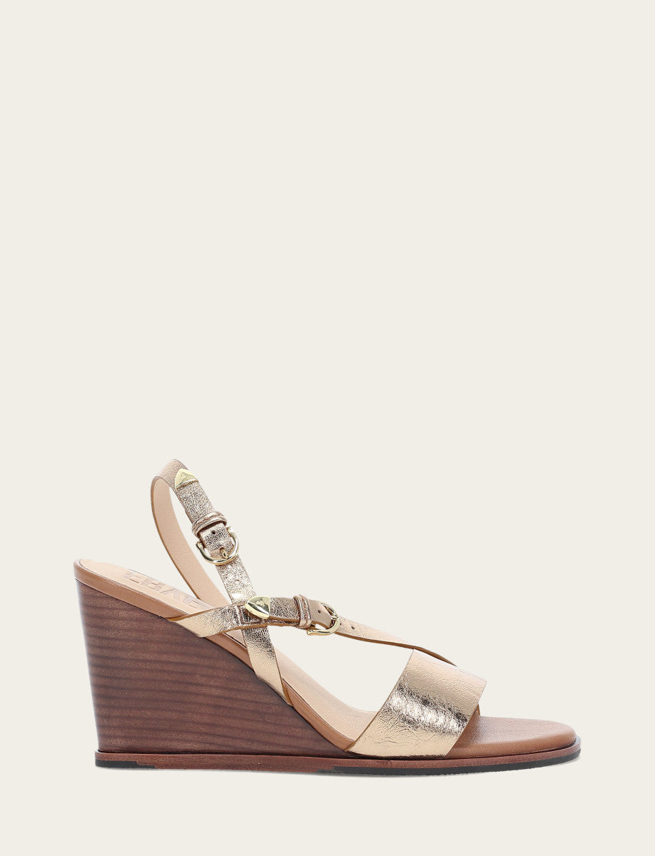 Frye Trusted - Women's Dark Gold Rachel Buckle Sandals