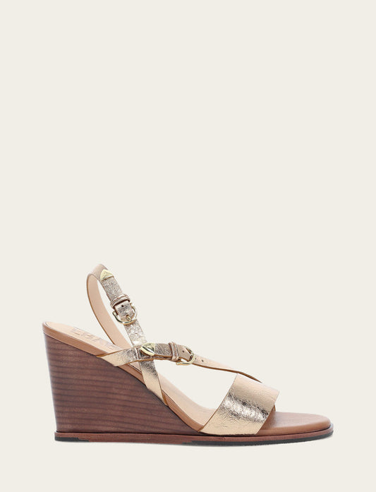 Frye Trusted - Women's Dark Gold Rachel Buckle Sandals