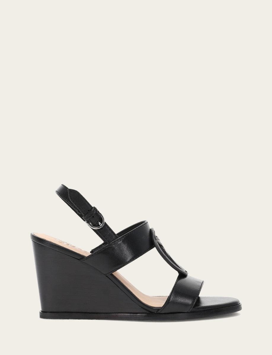 Frye Discount - Women's Black Rachel Logo Sandals