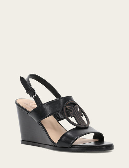 Frye Discount - Women's Black Rachel Logo Sandals