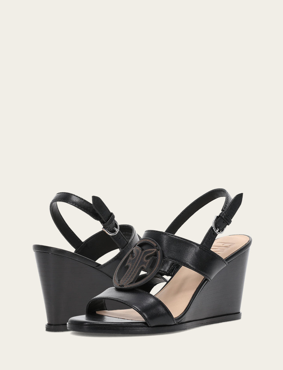 Frye Discount - Women's Black Rachel Logo Sandals
