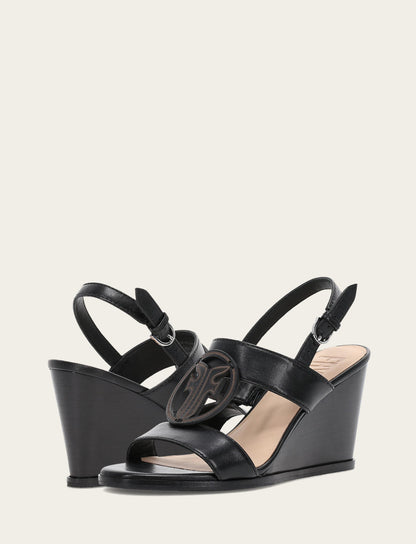 Frye Discount - Women's Black Rachel Logo Sandals