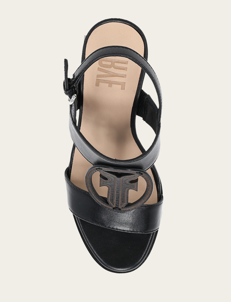 Frye Discount - Women's Black Rachel Logo Sandals