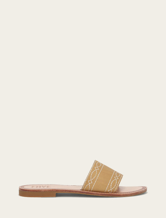 Frye Essential - Women's Banana Ava Woodstock Slide Sandals