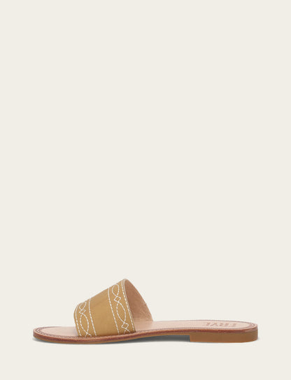 Frye Essential - Women's Banana Ava Woodstock Slide Sandals