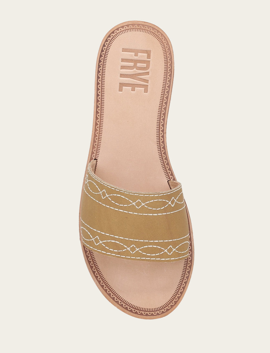 Frye Essential - Women's Banana Ava Woodstock Slide Sandals
