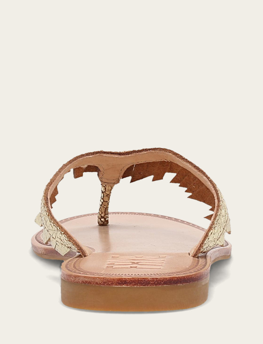 Frye Value - Women's Gold Mirror Ava Fringe Sandals