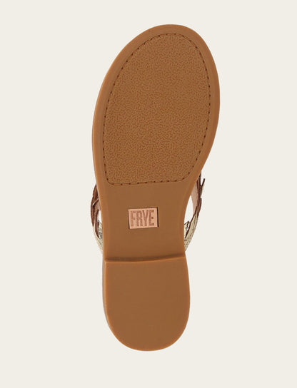 Frye Value - Women's Gold Mirror Ava Fringe Sandals