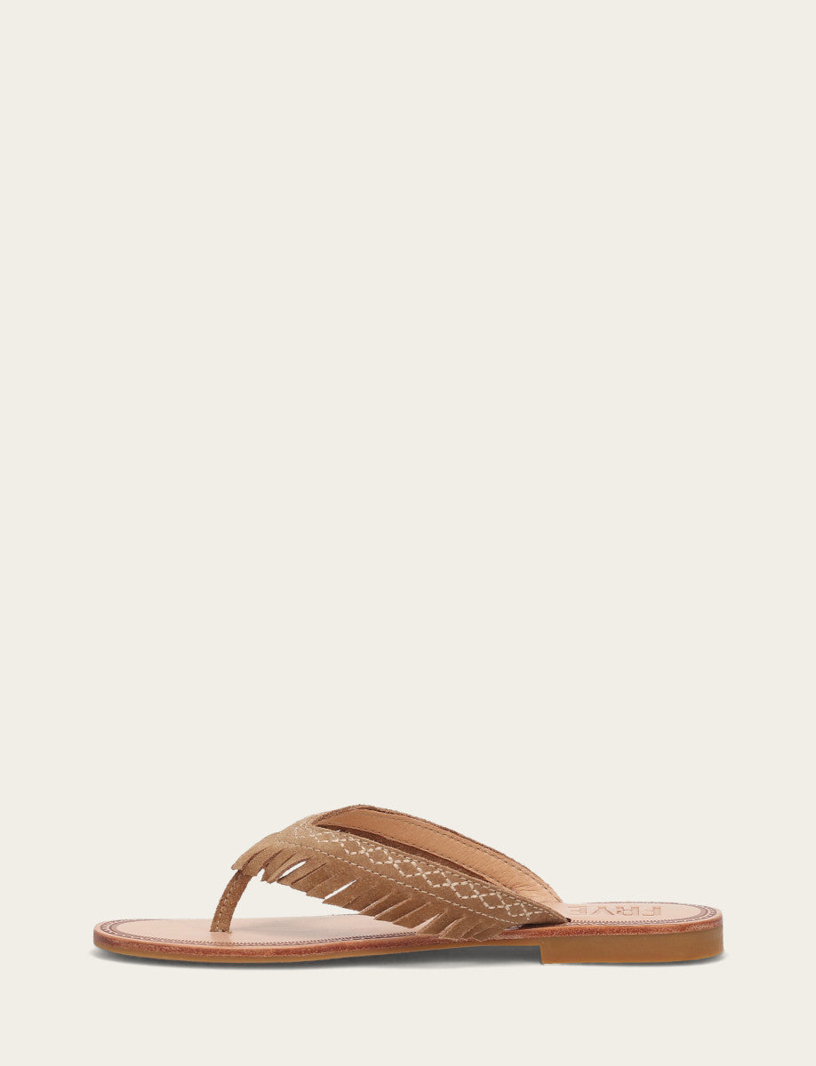 Frye Essential - Women's Almond Ava Fringe Sandals