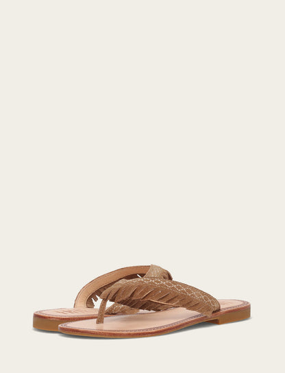 Frye Essential - Women's Almond Ava Fringe Sandals