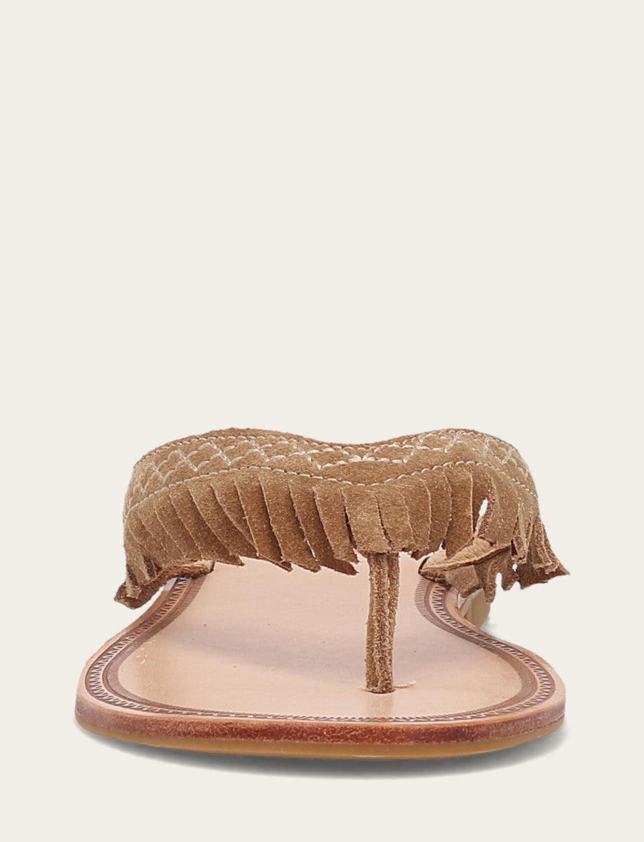 Frye Essential - Women's Almond Ava Fringe Sandals