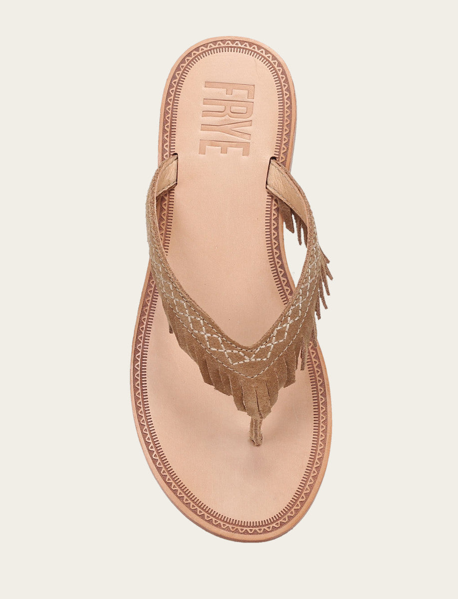 Frye Essential - Women's Almond Ava Fringe Sandals
