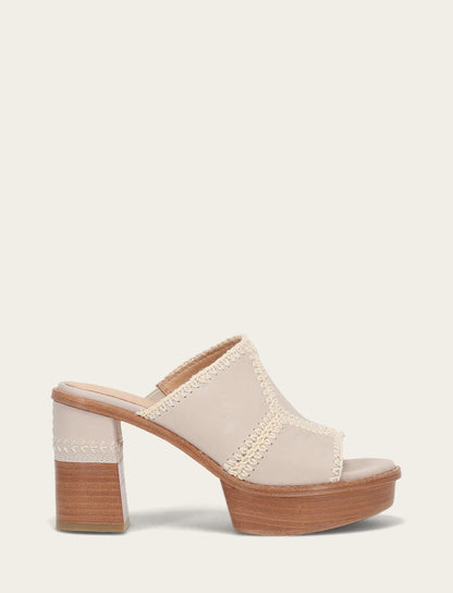 Frye Classic - Women's Ivory Pipa Crochet Platform Sandals