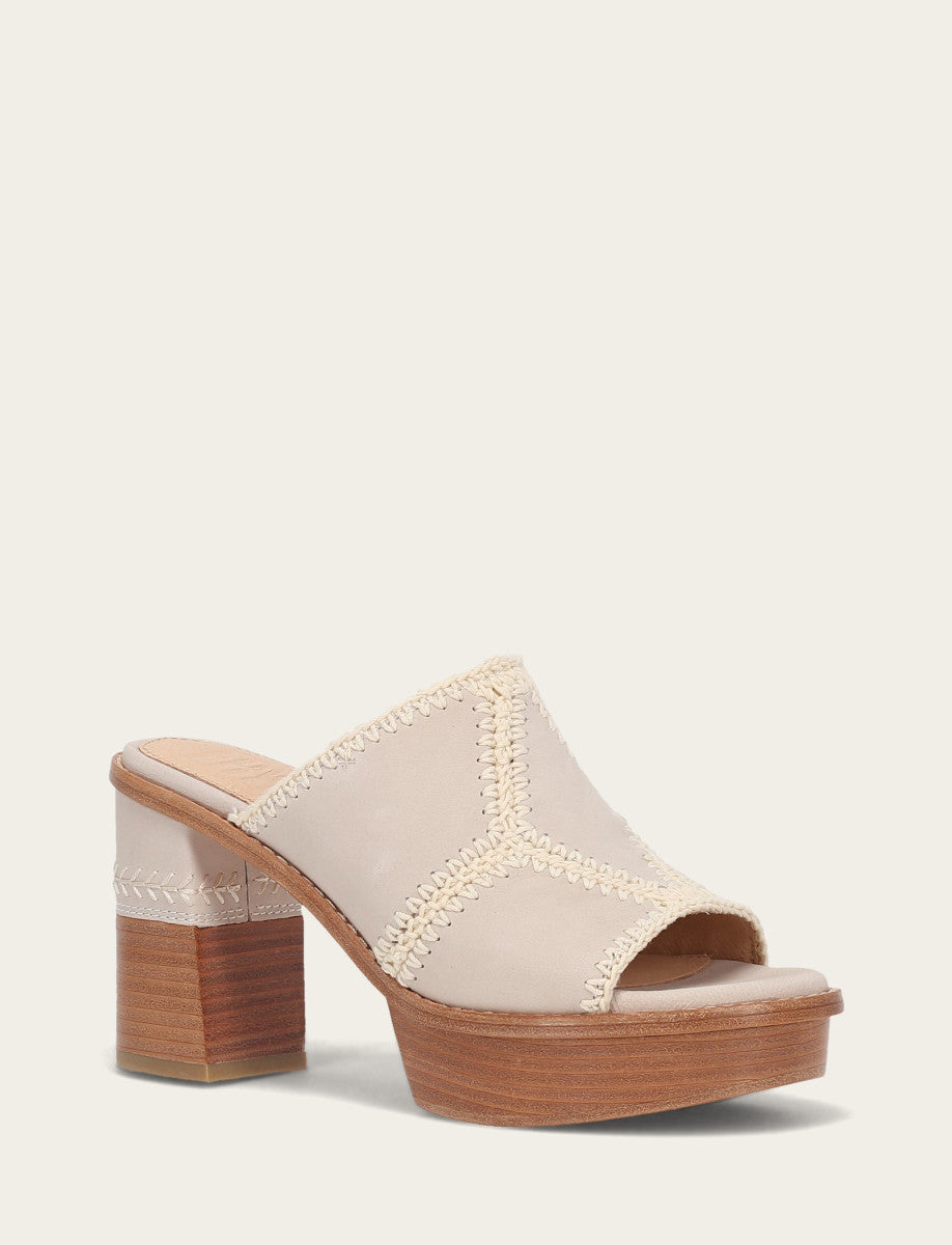 Frye Classic - Women's Ivory Pipa Crochet Platform Sandals