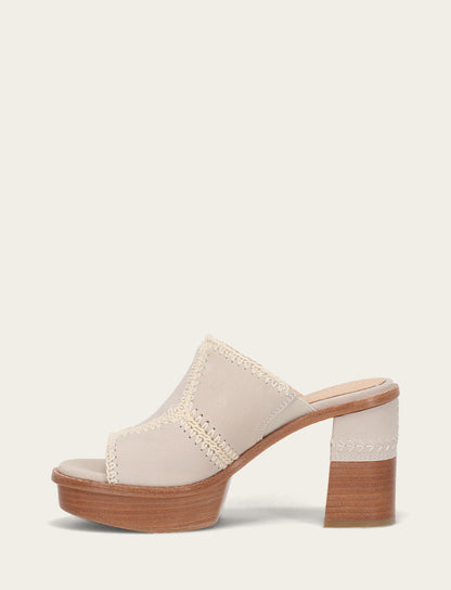 Frye Classic - Women's Ivory Pipa Crochet Platform Sandals