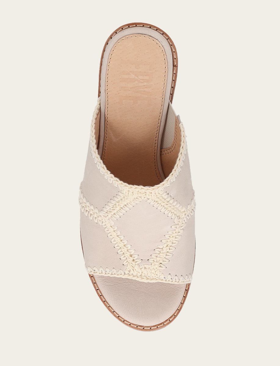 Frye Classic - Women's Ivory Pipa Crochet Platform Sandals