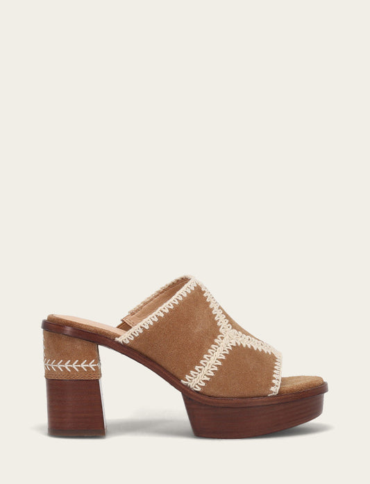 Frye Quality - Women's Almond Pipa Crochet Platform Sandals