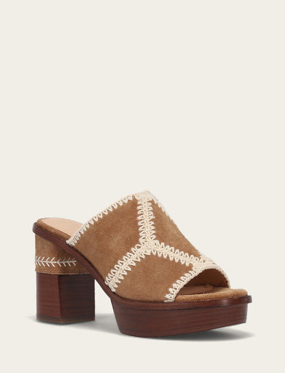 Frye Quality - Women's Almond Pipa Crochet Platform Sandals