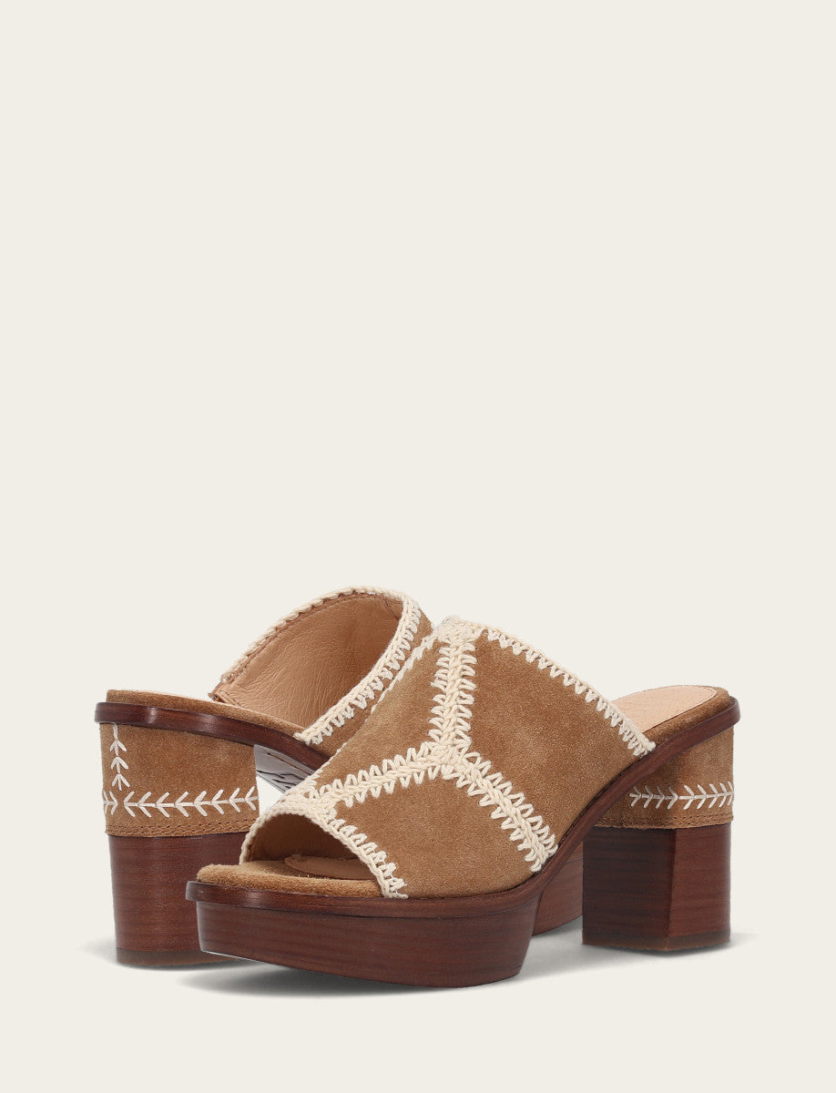 Frye Quality - Women's Almond Pipa Crochet Platform Sandals