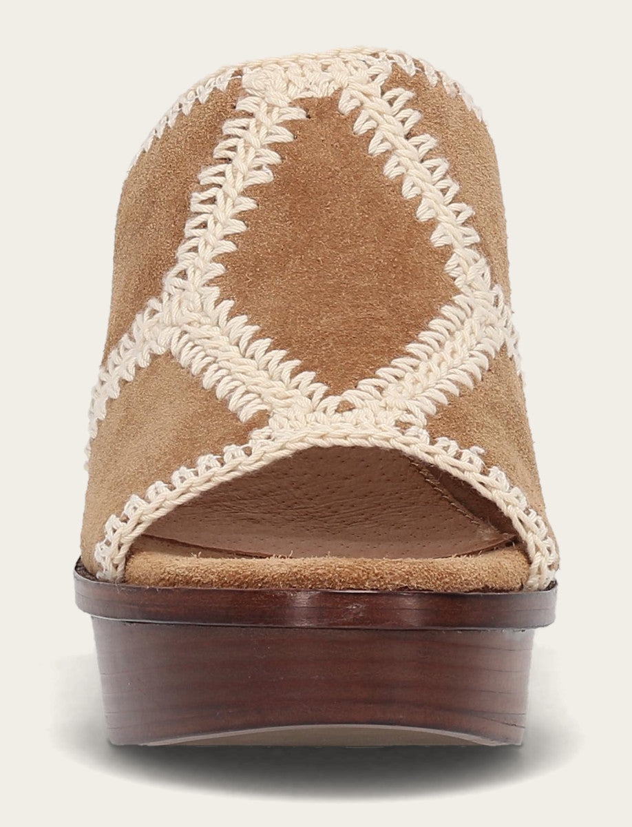 Frye Quality - Women's Almond Pipa Crochet Platform Sandals