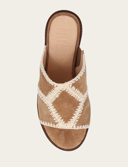 Frye Quality - Women's Almond Pipa Crochet Platform Sandals