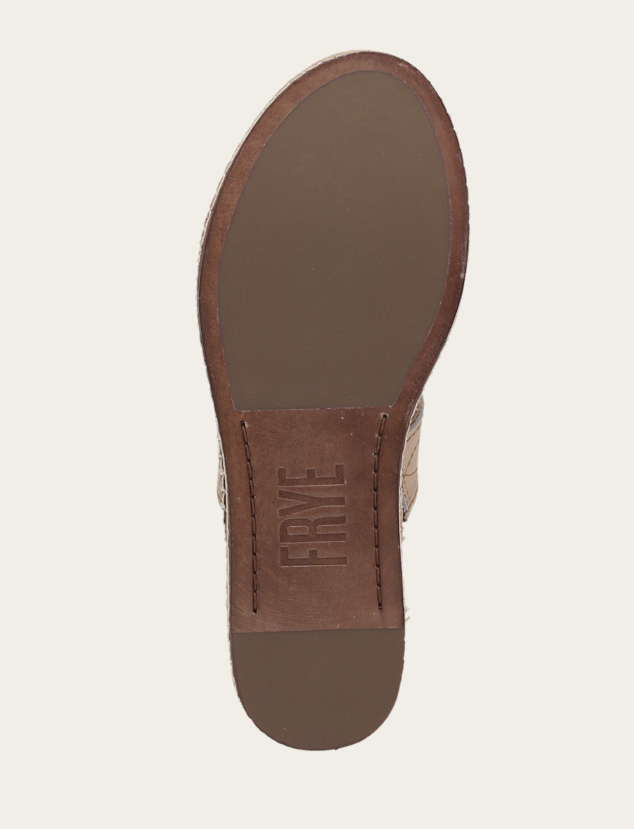 Frye Special Offer - Women's Almond Joy Woodstock 2 Band Platform Slide Sandals