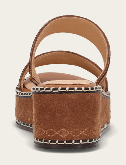 Frye Smart Buy - Women's Bark Joy Woodstock 2 Band Platform Slide Sandals