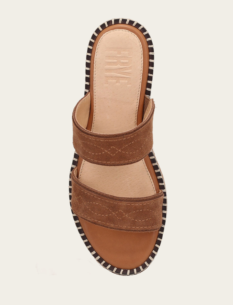 Frye Smart Buy - Women's Bark Joy Woodstock 2 Band Platform Slide Sandals