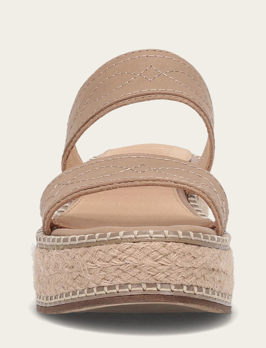 Frye Top Pick - Women's Clay Joy Woodstock 2 Band Platform Slide Sandals