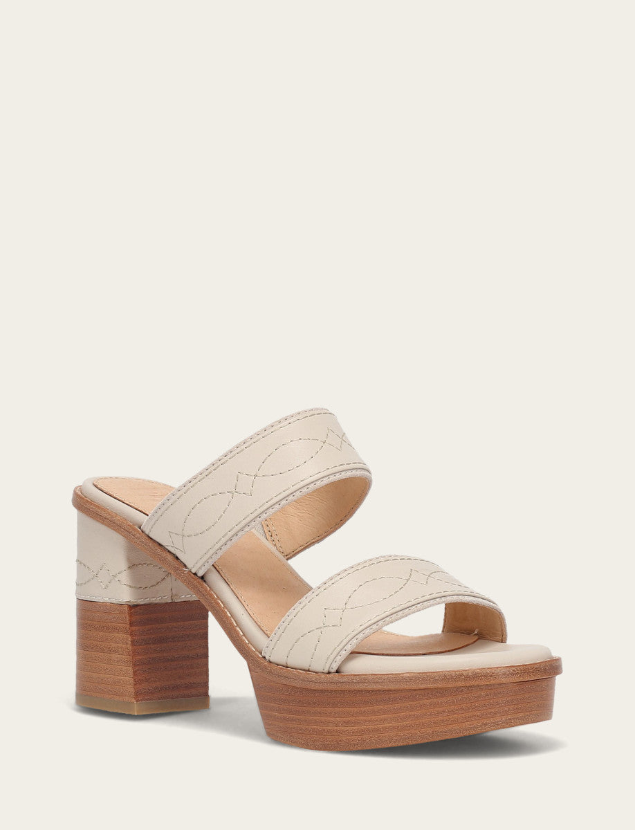 Frye Quality - Women's Ivory Pipa Woodstock 2 Band Platform Sandals
