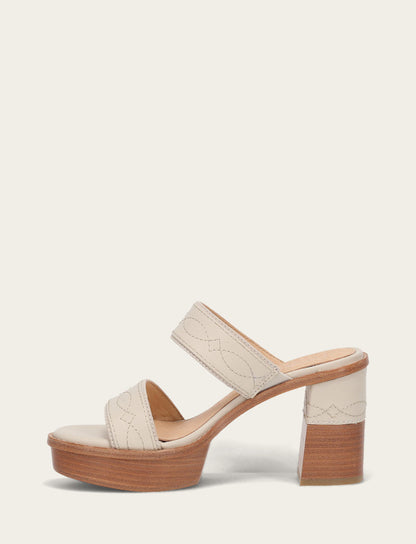 Frye Quality - Women's Ivory Pipa Woodstock 2 Band Platform Sandals
