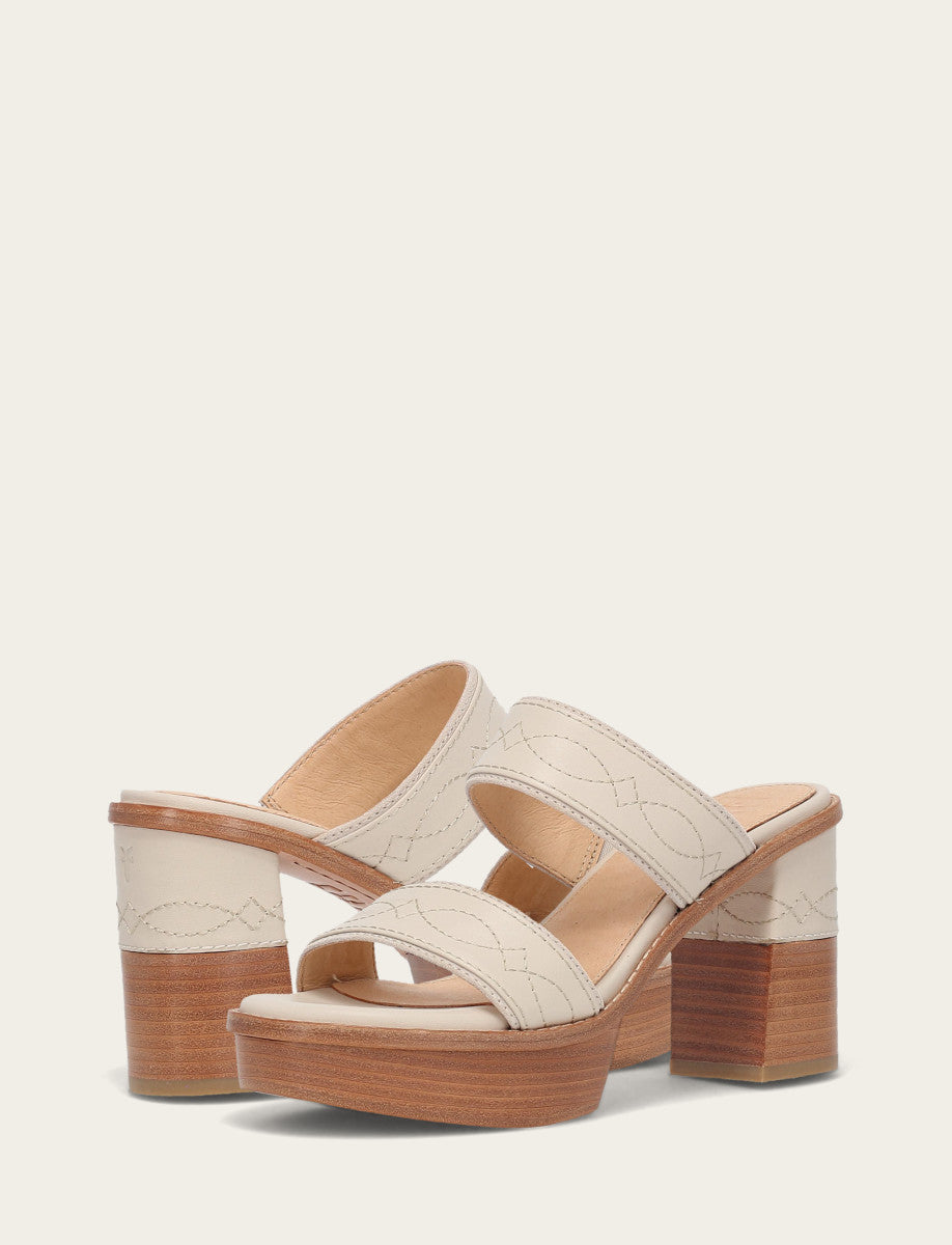 Frye Quality - Women's Ivory Pipa Woodstock 2 Band Platform Sandals