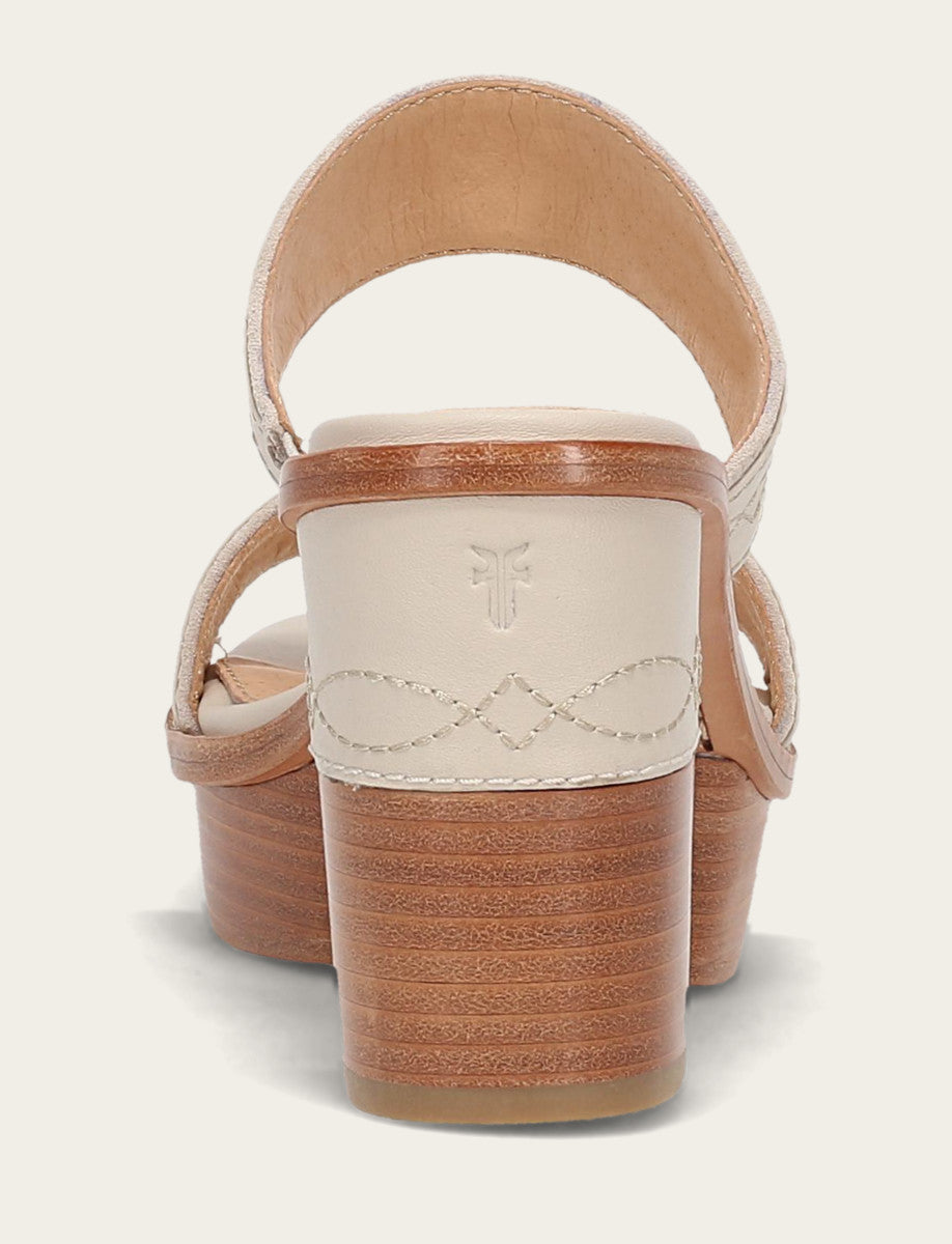 Frye Quality - Women's Ivory Pipa Woodstock 2 Band Platform Sandals