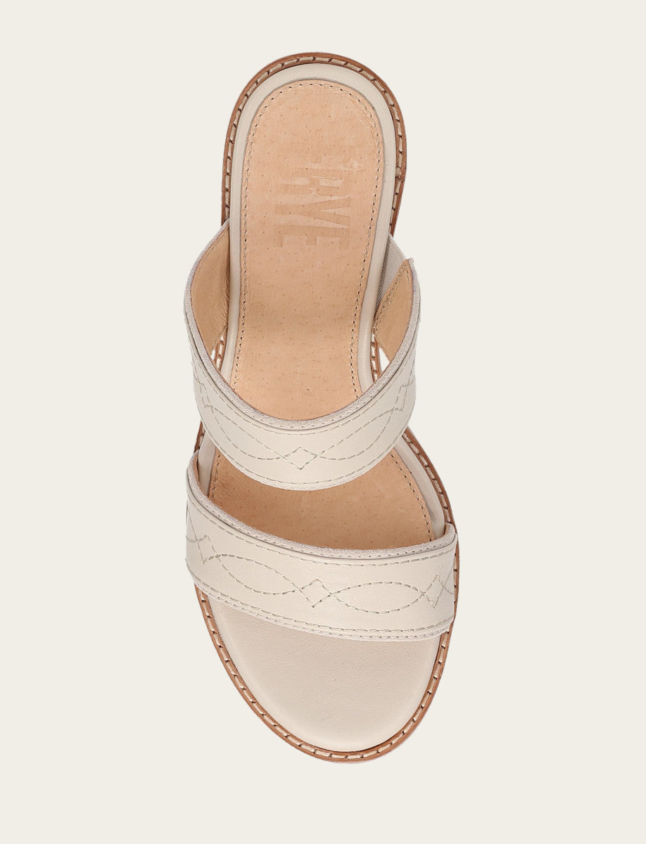 Frye Quality - Women's Ivory Pipa Woodstock 2 Band Platform Sandals