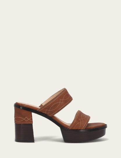 Frye Signature - Women's Saddle Pipa Woodstock 2 Band Platform Sandals