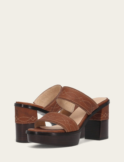 Frye Signature - Women's Saddle Pipa Woodstock 2 Band Platform Sandals