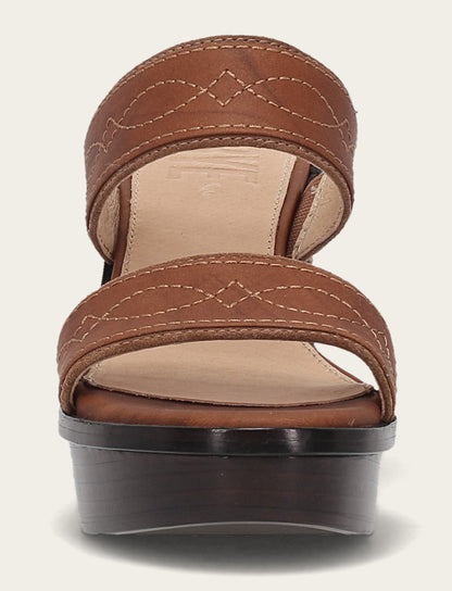 Frye Signature - Women's Saddle Pipa Woodstock 2 Band Platform Sandals