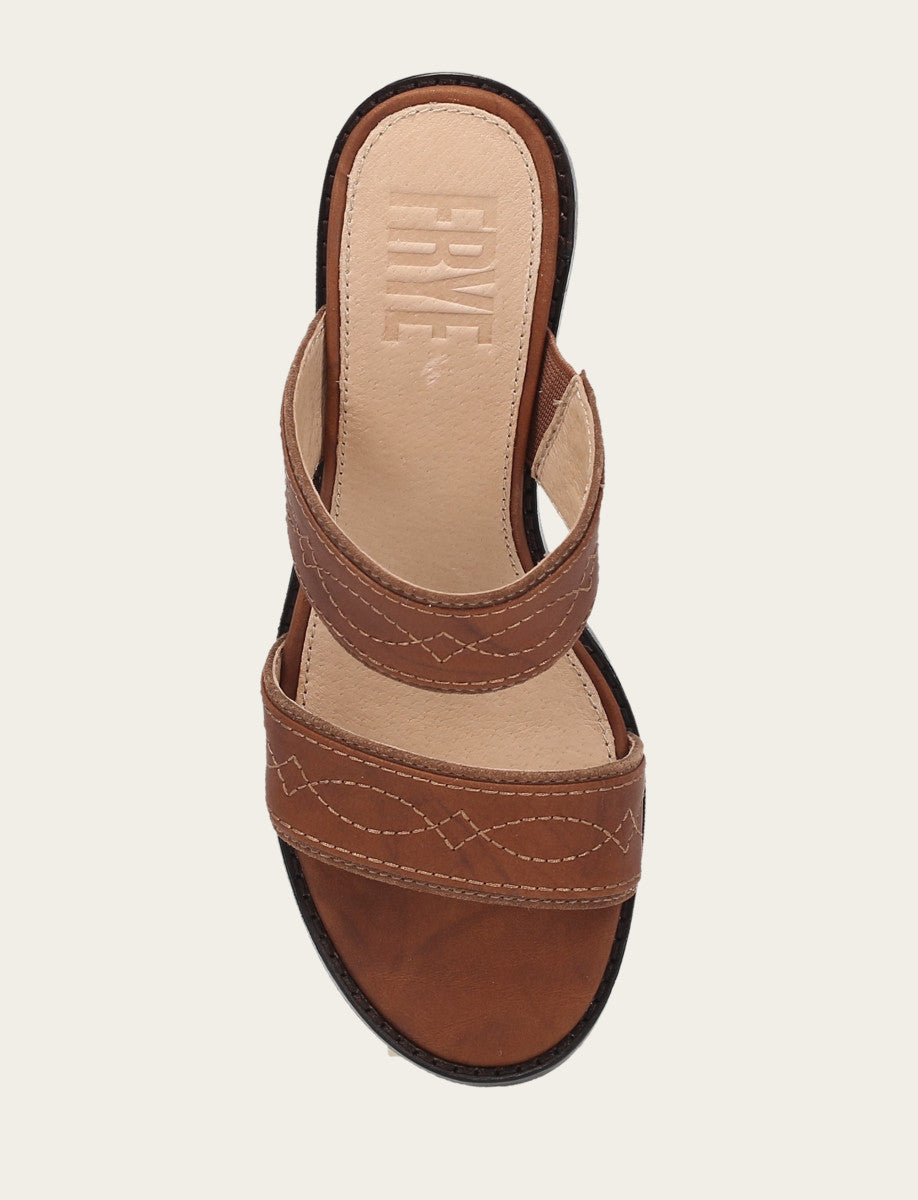 Frye Signature - Women's Saddle Pipa Woodstock 2 Band Platform Sandals