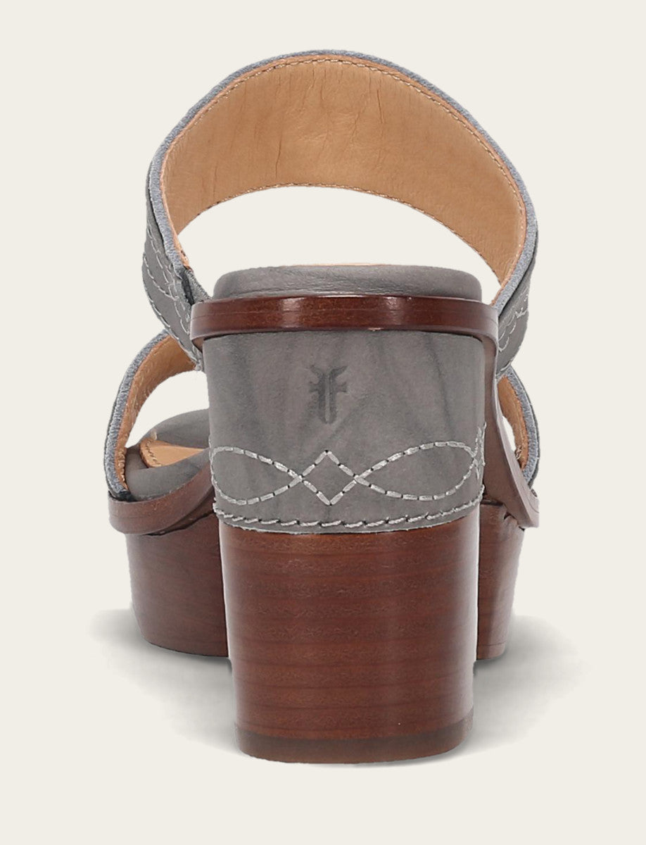 Frye Smart Buy - Women's Grey Sky Pipa Woodstock 2 Band Platform Sandals
