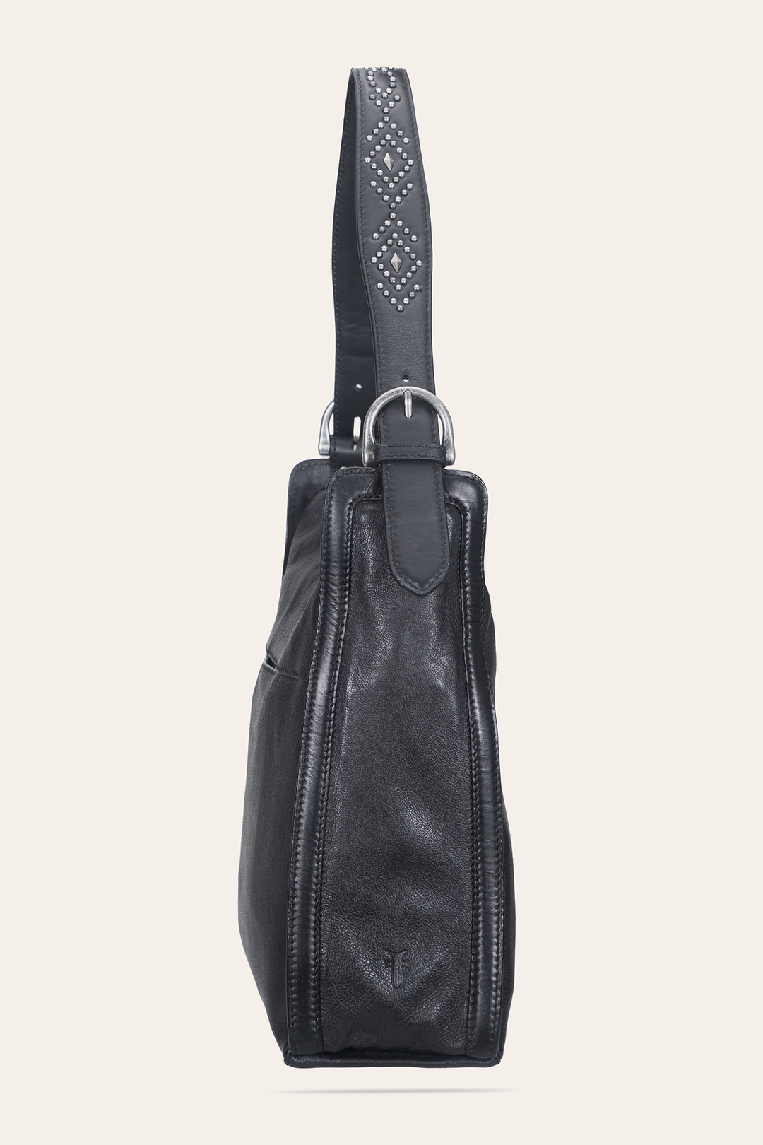 Frye Hot Sale - Women's Black Carla Studded Hobo Handbag